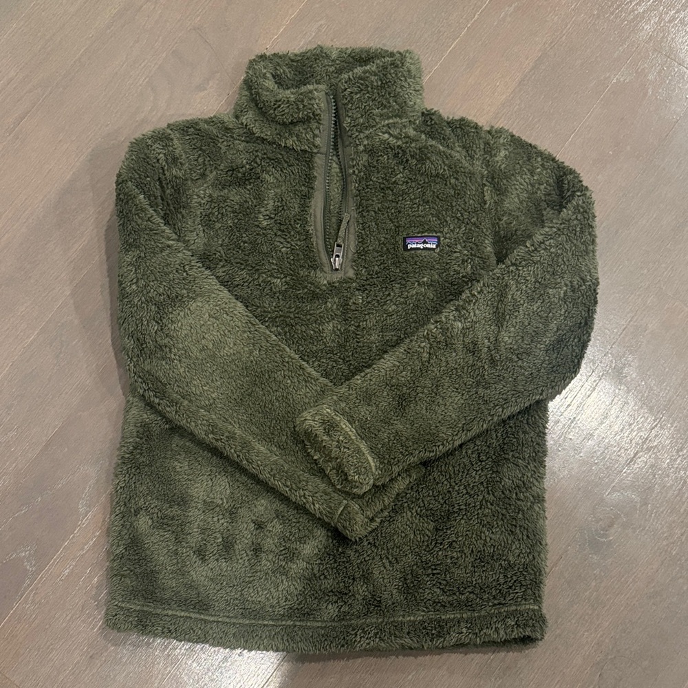 Patagonia Los Gatos Olive Fleece Half-Zip Pullover (boys-12)